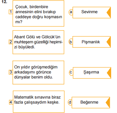 8 Sinif Turkce Cumleye Hakim Olan Duygu Kazanim Testi Coz